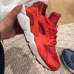 Nike Red and White Sneakers Bold Design